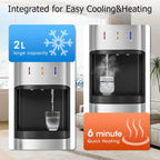 3-5 Gal Bottom-Loading Water Cooler Dispenser, 3 Temperature Settings (Hot, Room, Cold), Child Safety Lock, Stainless Steel for Home, Office
