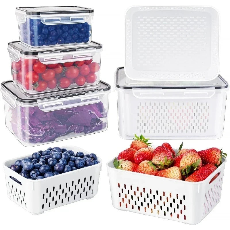 6-Piece Fresh-Lock Fridge Storage Containers
