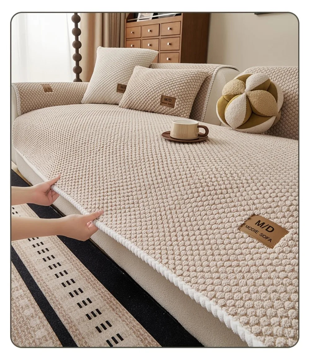 Anti-Slip Chenille Sofa Cover — Non-Slip, Pet-Friendly Couch & Cushion Protector, All Seasons