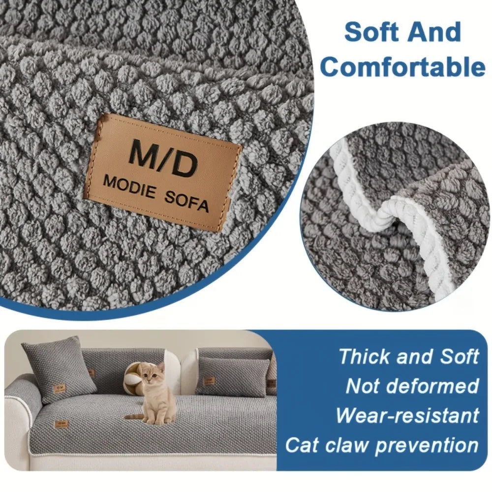 Anti-Slip Chenille Sofa Cover — Non-Slip, Pet-Friendly Couch & Cushion Protector, All Seasons