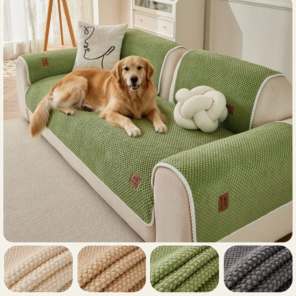 Anti-Slip Chenille Sofa Cover — Non-Slip, Pet-Friendly Couch & Cushion Protector, All Seasons