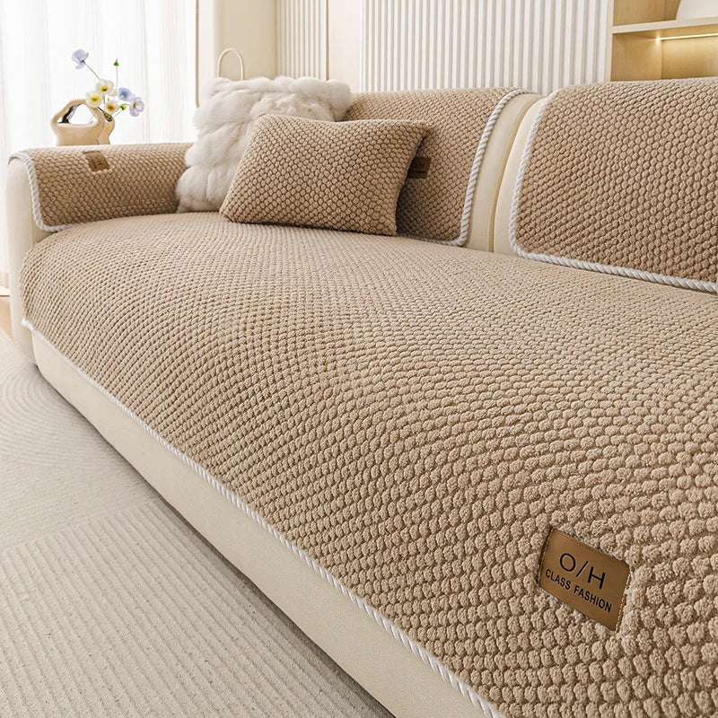 Anti-Slip Chenille Sofa Cover — Non-Slip, Pet-Friendly Couch & Cushion Protector, All Seasons