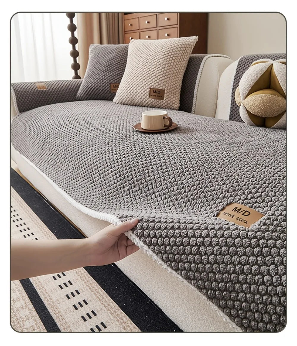 Anti-Slip Chenille Sofa Cover — Non-Slip, Pet-Friendly Couch & Cushion Protector, All Seasons