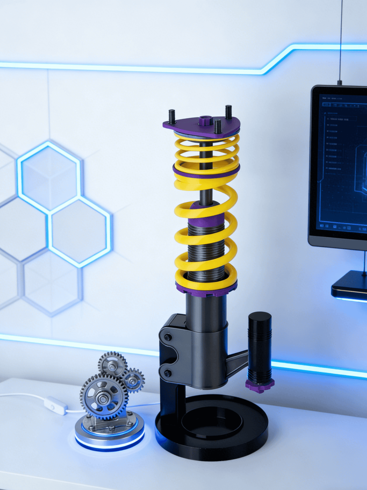 The Coilover Desk Lamp: Bring the track to your desk