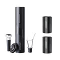 All-in-One Wine & Beer Opener Gift Set – Electric Corkscrew with Aerator & Vacuum Stopper + 2 x Push-Down Beer Opener