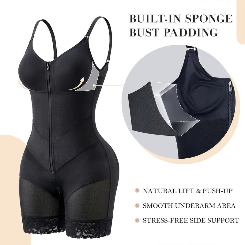 YIANNA V-Shaped Tummy Control Shapewear for Women with Zipper Closure