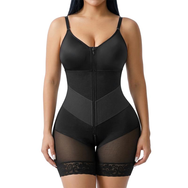 YIANNA V-Shaped Tummy Control Shapewear for Women with Zipper Closure