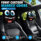 Car Headrest Covers (Set of 2) | Stretchy Universal Fit for All Vehicles