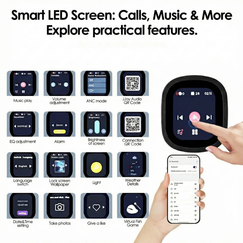 TouchScreen ANC Wireless Headphones