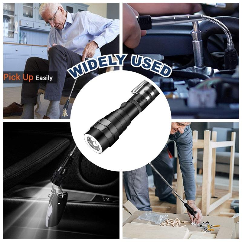 Extendable Magnetic Pick-Up Tool with Bright LED Light